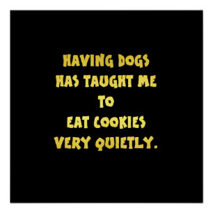 Póster Chistes Divertidos de Perros y Galletas