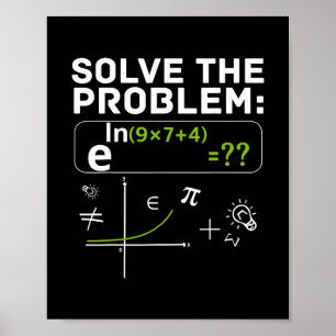 Póster Chistoso 67 Meme de Matemáticas Resuelve el Proble