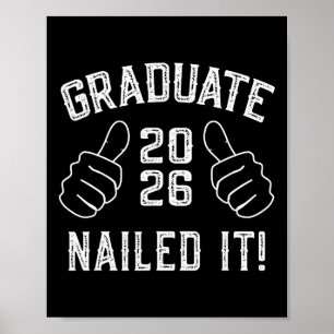 Póster Chistoso Cl De 2026 Lo Logró Graduación Para Él El