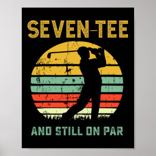 Póster Chistoso cumpleaños 70 golf juego de palabras golf