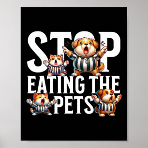 Póster Chistoso Deja De Comer Perros Y Gatos Springfield