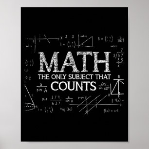 Póster Chistoso Friki De La Ciencia Matemáticas El Único