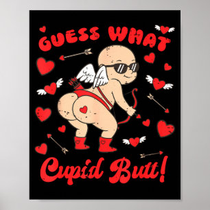 Póster Chistoso San Valentín Adivina Qué Trasero De Cupid