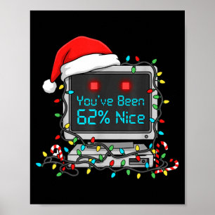 Póster Chistoso Tech Navidad Geek Ai Humor de Vacaciones 