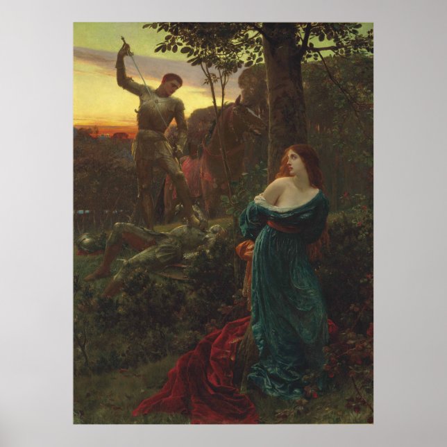 Póster Chivalry de Frank Bernard Dicksee (Frente)