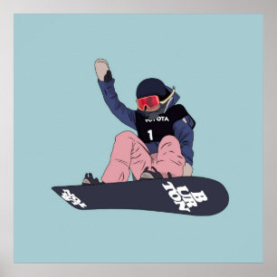 Póster Chloe Kim Snowboarder