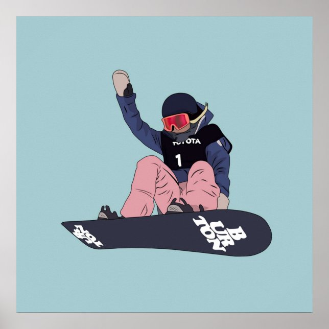 Póster Chloe Kim Snowboarder (Frente)