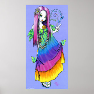 Póster "Chloe": Poster hippie de la paz del arcoiris