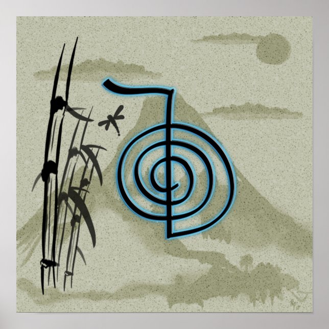 Póster Cho Ku Rei Reiki Mountain (Frente)