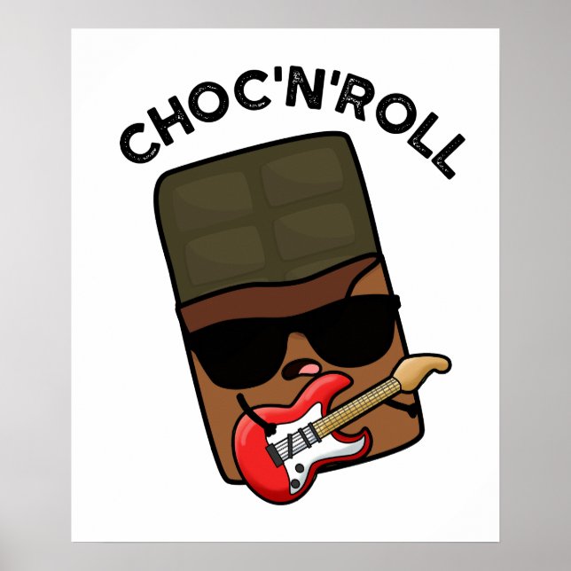 Póster Choc Y Rollo Funny Chocolate Pun (Frente)