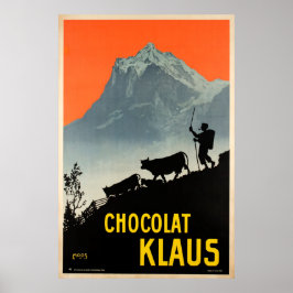 Póster Chocolat Klaus, Poster de publicidad de cosecha su