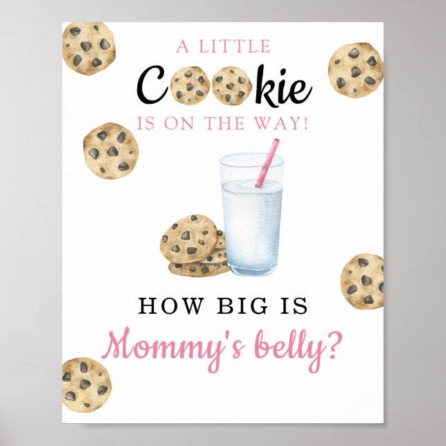 Póster Chocolate baby shower - ¿Cuán grande está la barri (Frente)