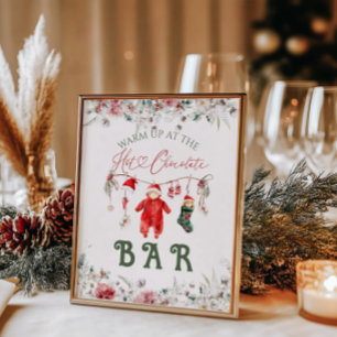 Póster Chocolate Bar Boho Navidad Baby Shower