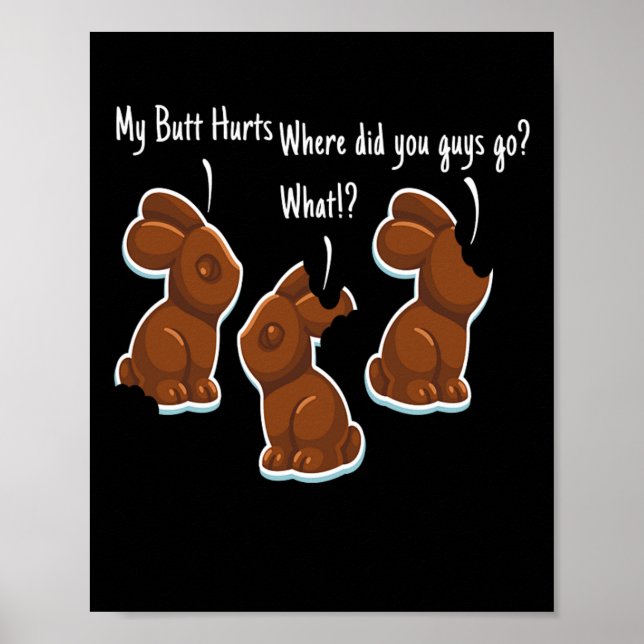 Póster Chocolate Bunny Easter Bunny Easter Rabbit (Frente)