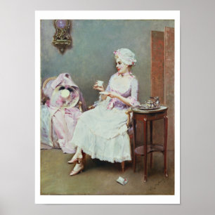 Póster Chocolate caliente (aceite sobre lienzo)