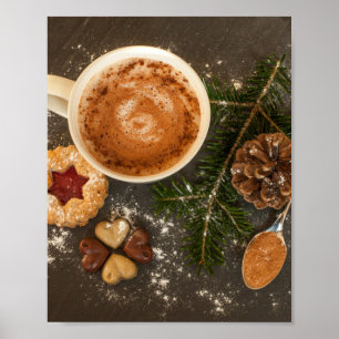 Póster Chocolate caliente navidades
