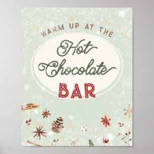 Póster Chocolate caliente Navidades Holiday Cocoa Vintage