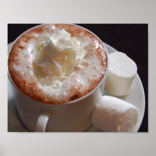 Póster Chocolate caliente y melcochas
