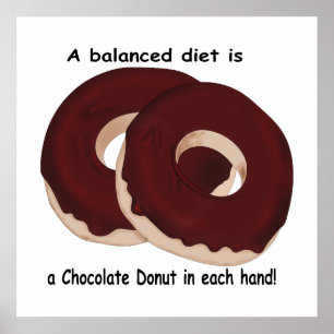 Póster Chocolate Donut Diet Print