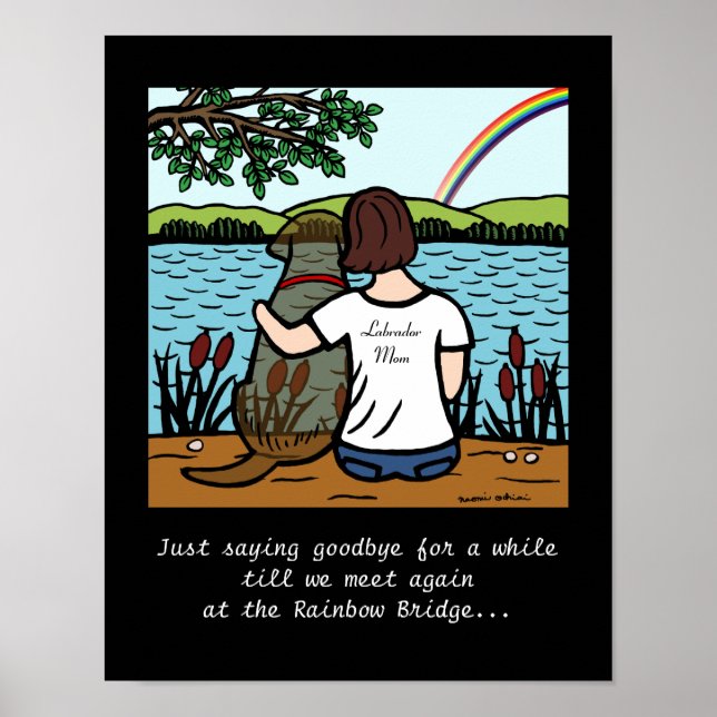 Póster Chocolate Labrador Angel y Mamá 3 (Frente)