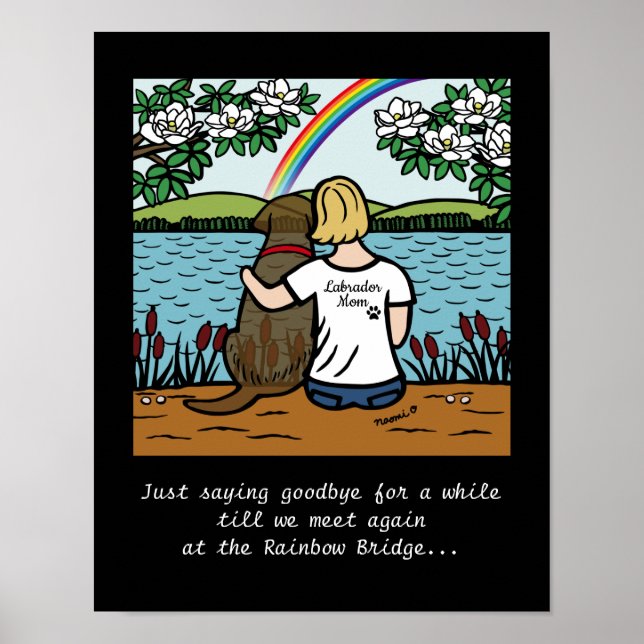 Póster Chocolate Labrador Angel y Mom Blonde S Poster (Frente)