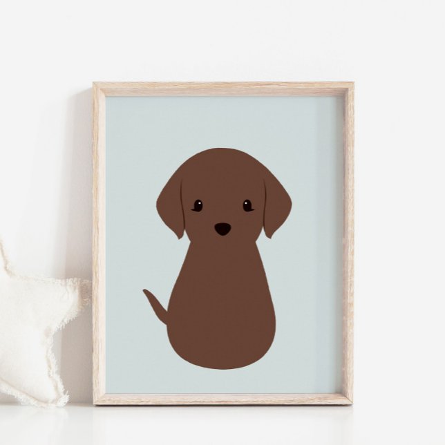 Póster Chocolate Labrador Cachorro Perro Poster de guarde (Subido por el creador)