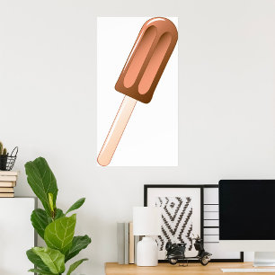Póster Chocolate Popsicle Ice Cream Bar