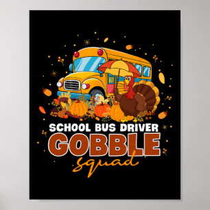Póster Chofer de autobús escolar Brillo Escuadrón de Acci