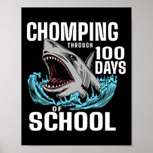 Póster Chomping A Lo Largo De 100 Días Escolares De Tibur