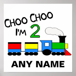 Póster ¡Choo Choo tengo 2 años! Con TREN