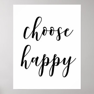 Póster Choose Happy Poster