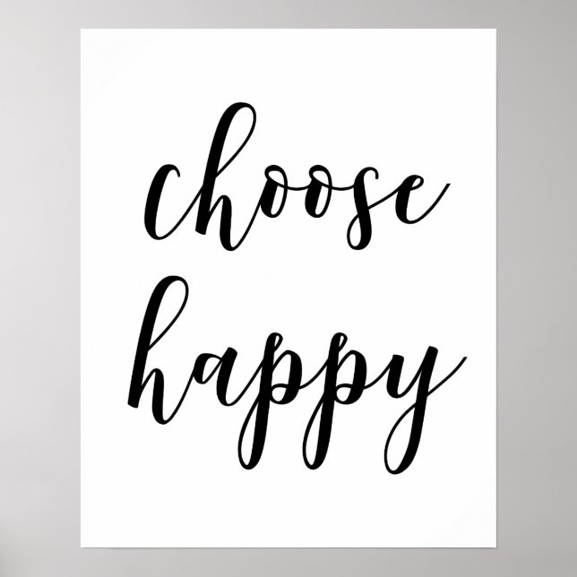 Póster Choose Happy Poster (Frente)