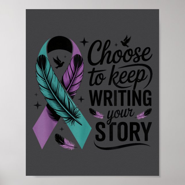 Póster Choose To Keep Writing Your Story Insrational Quot (Frente)
