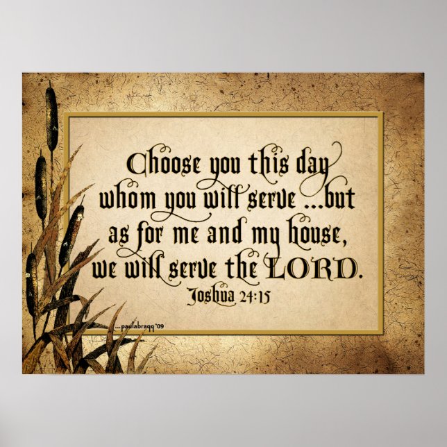 Póster Choose You This Day (Joshua 24:15) (Frente)