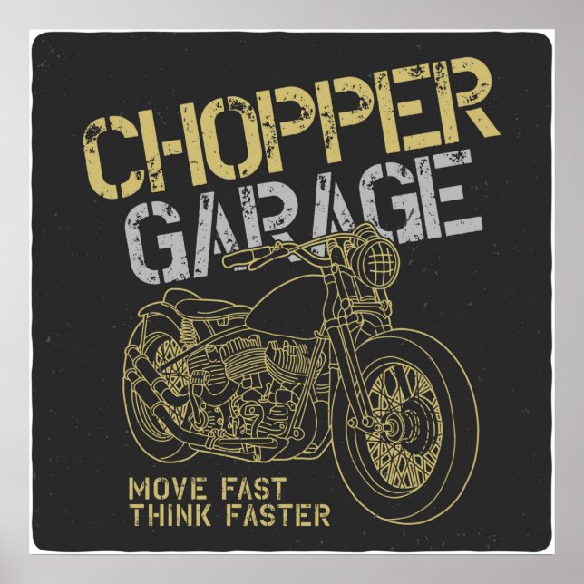 Póster Chopper Garage (Frente)