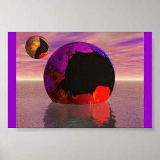 Póster Choque de asteroides geyser