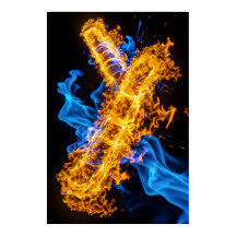 Choque de Energía Elemental de Fuego Mágico Brilla