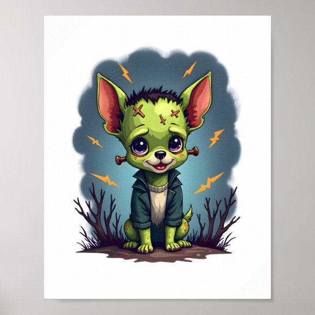 Póster Choque Frankenstein Chihuahua (Frente)