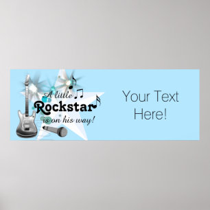 Póster Chorro de Bebé Estrella de Rock