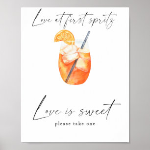 Póster Chorro de lluvia de boda - el amor es dulce toma u
