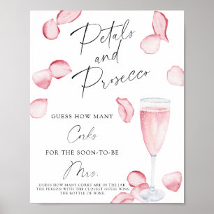Póster Chorro Nupcial Adivina Cuántos Corchos