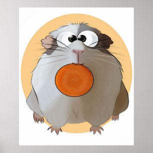 Póster Chouchou gracioso Los amantes del regalo de cerdo 
