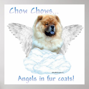 Póster Chow Angel en Fur Coat Poster