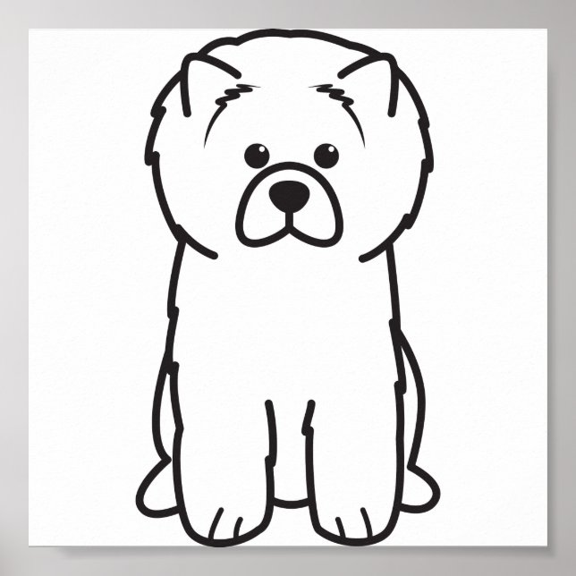 Póster Chow Chow Dog Personalizado (Frente)
