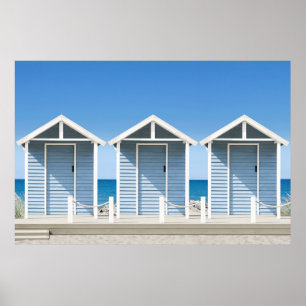 Póster Chozas 2 de la playa