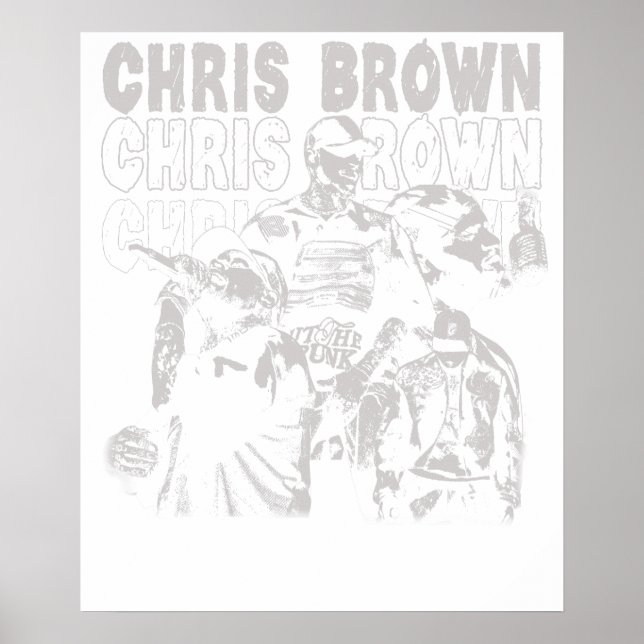 Póster Chris Brown Bootleg B& (Frente)