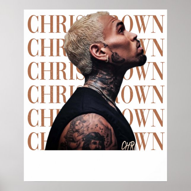Póster Chris Brown Text  (Frente)