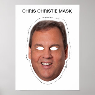 Póster Chris Christie Mask