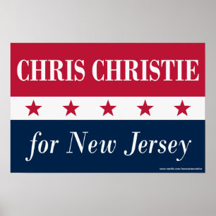 Póster Chris Christie para New Jersey