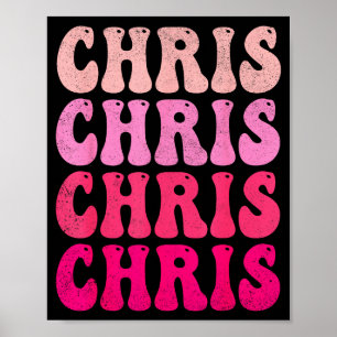 Póster Chris Groovy Nombre D Me encantan las camisetas de